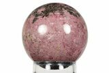 Polished Rhodonite Sphere - Madagascar #245338-1
